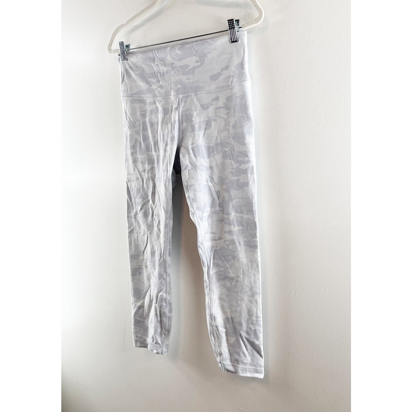 Lululemon Wunder Under High-Rise Crop Leggings Incognito Camo Alpine White 12