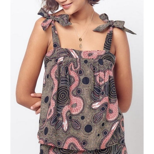 Corey Lynn Calter Anthropologie Macy Cotton Poplin Tank Top Black Pink XS