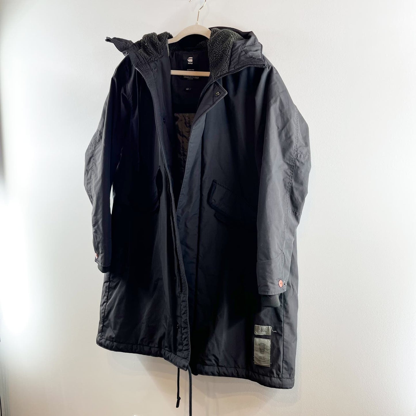 G Star Raw Hooded Fishtail Parka Winter Coat Jacket Black XL