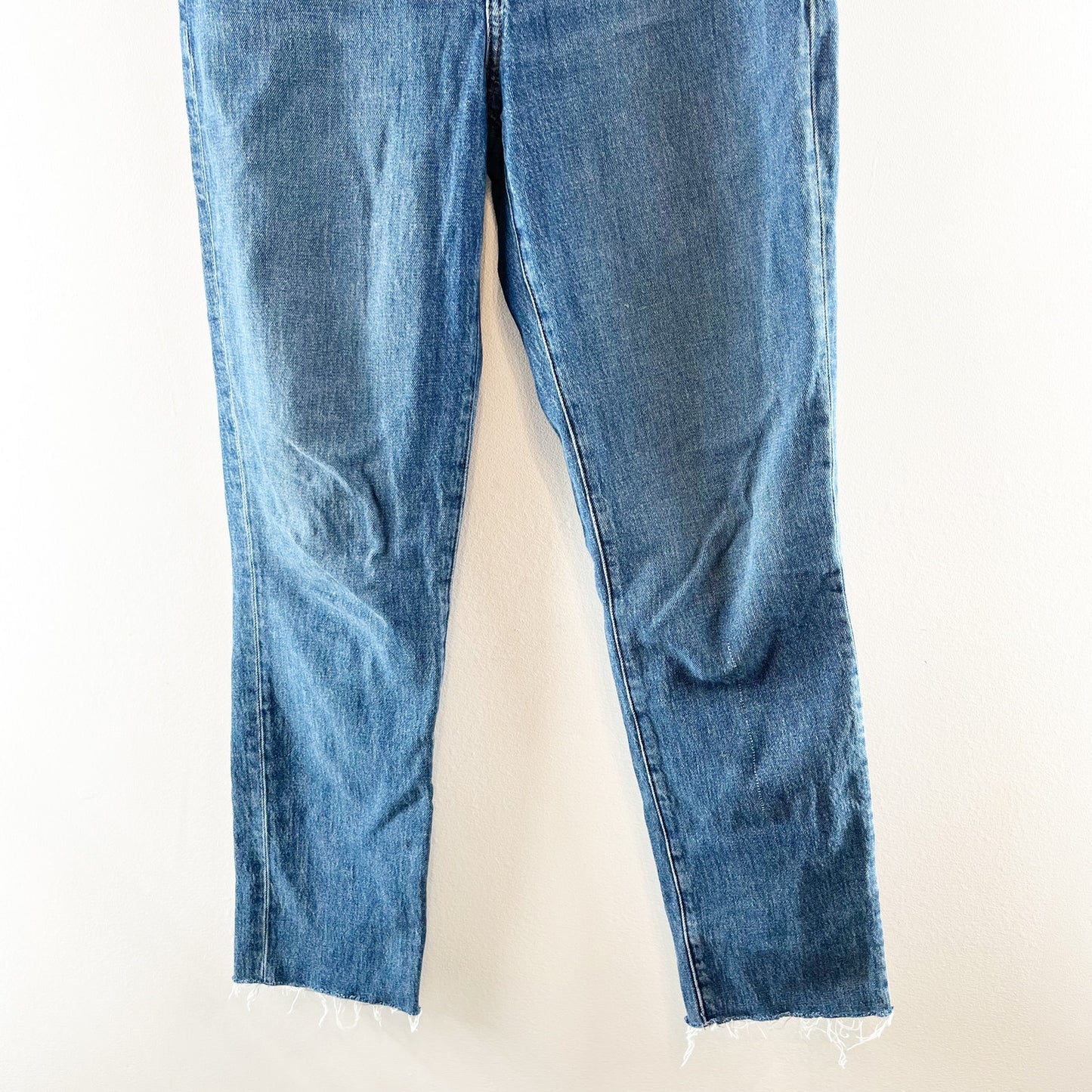 Madewell High Rise Raw Hem Perfect Vintage Jeans Blue 25