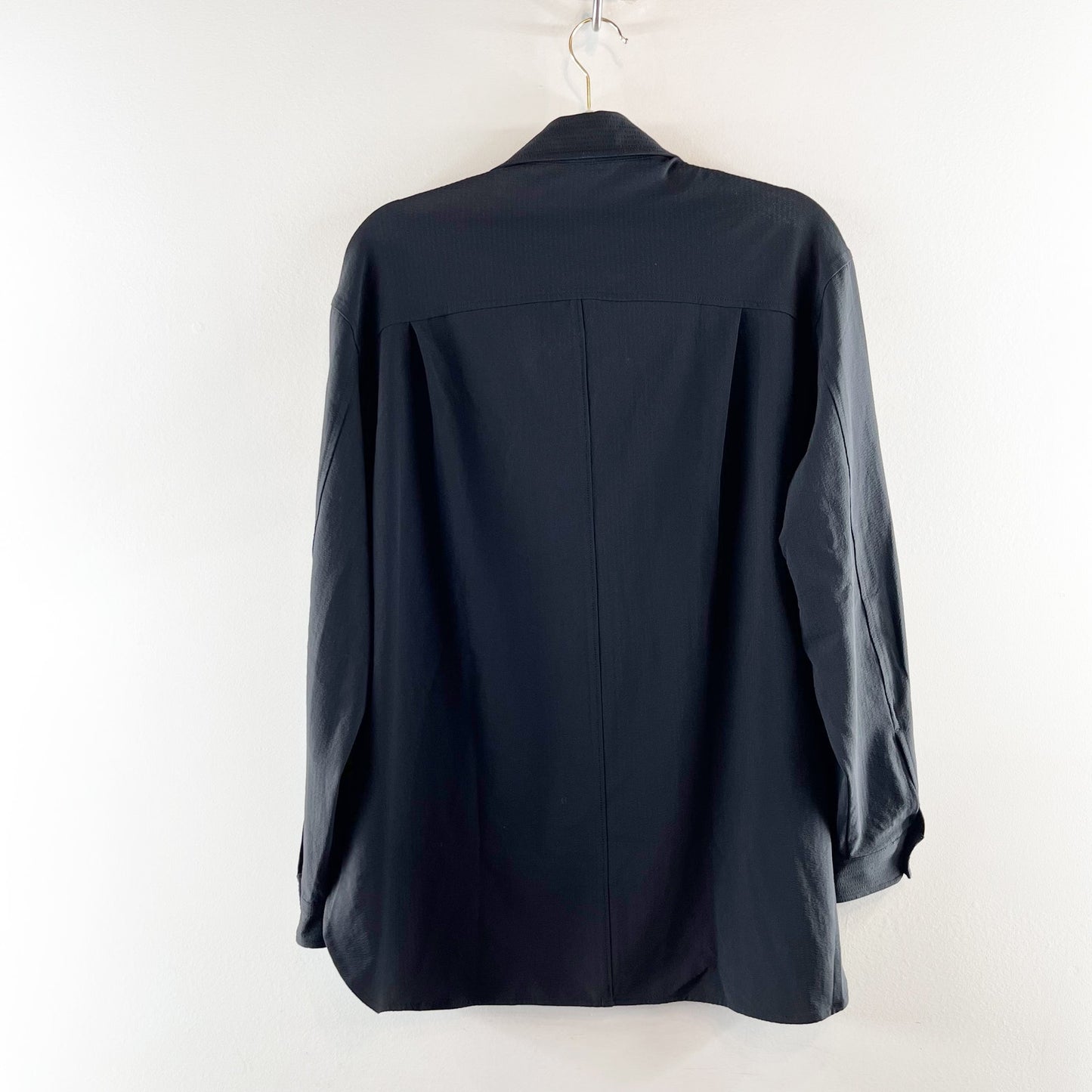 Alo Dreamscape Button Down Long Sleeve Shirt Top Black XS