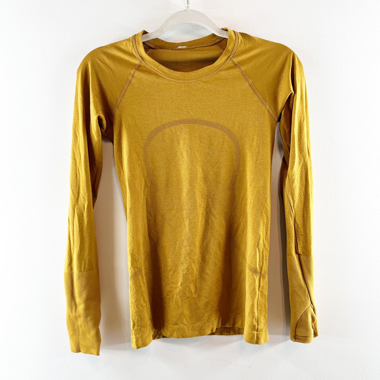 Lululemon Long Sleeve Swiftly Tech Tee Shirt Gold Spice Yellow 4