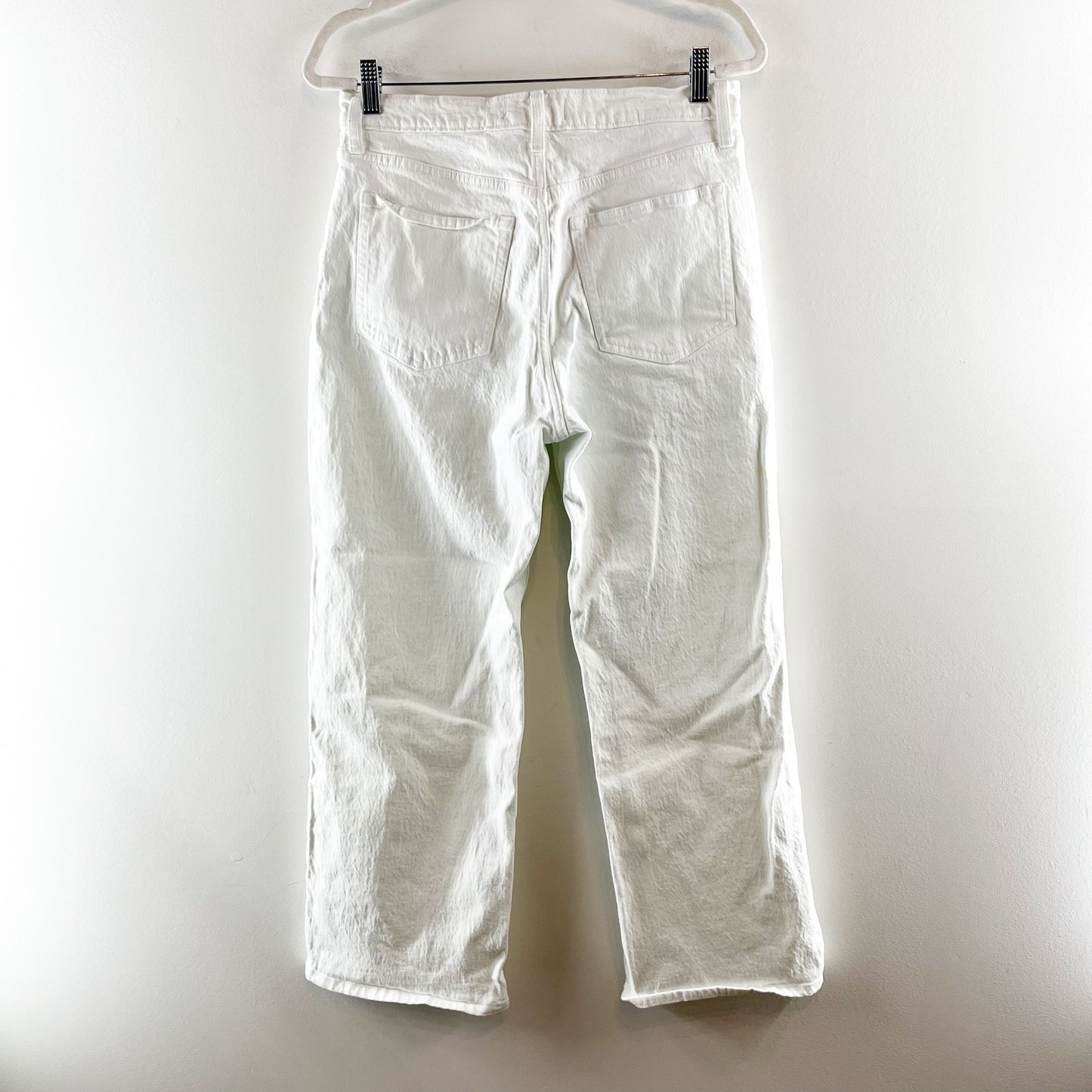 Abercrombie The 90s Relaxed High Rise Straight Leg Jeans White 29 Petite