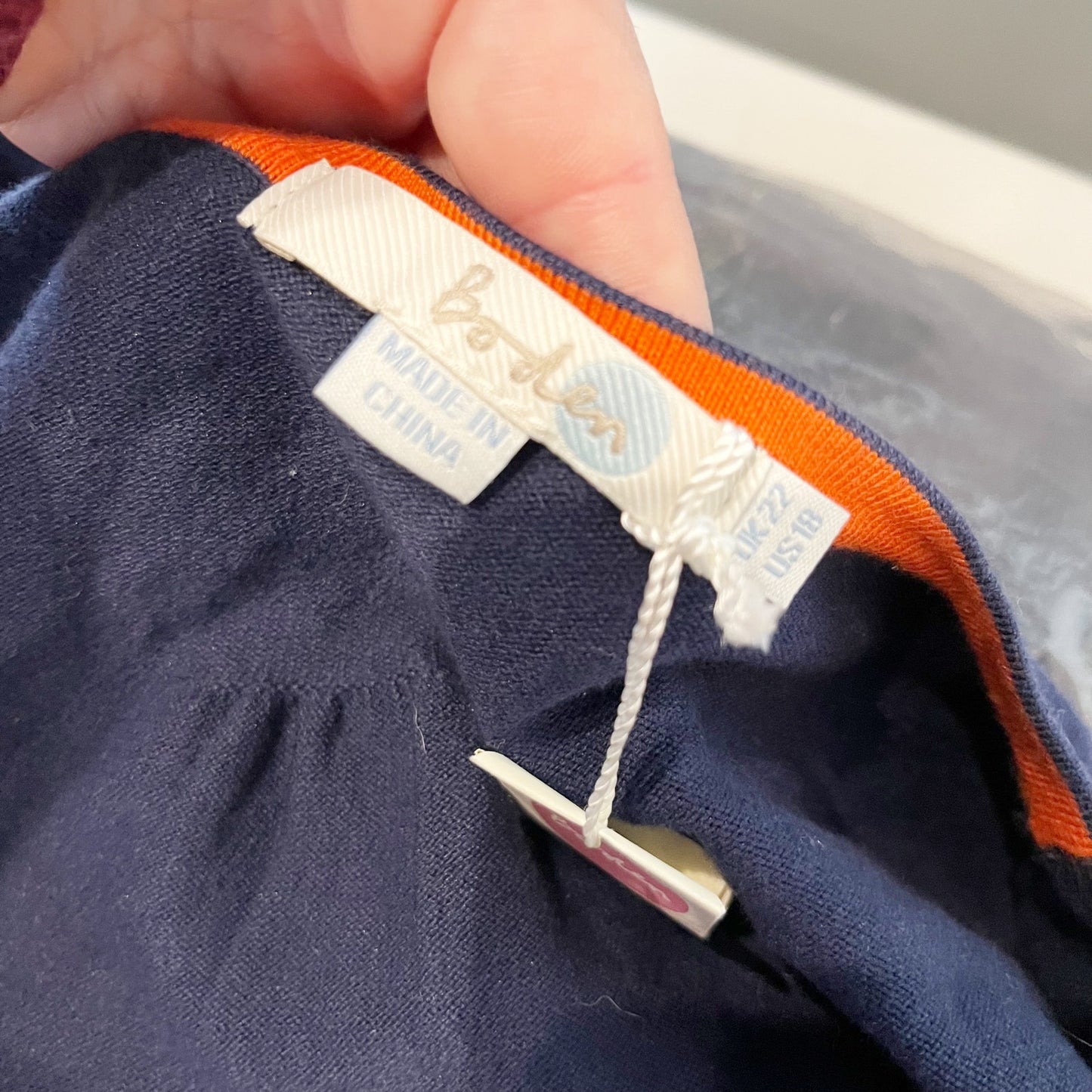 Boden 3/4 Sleeve Button Up Cardigan Sweater Navy Blue 18