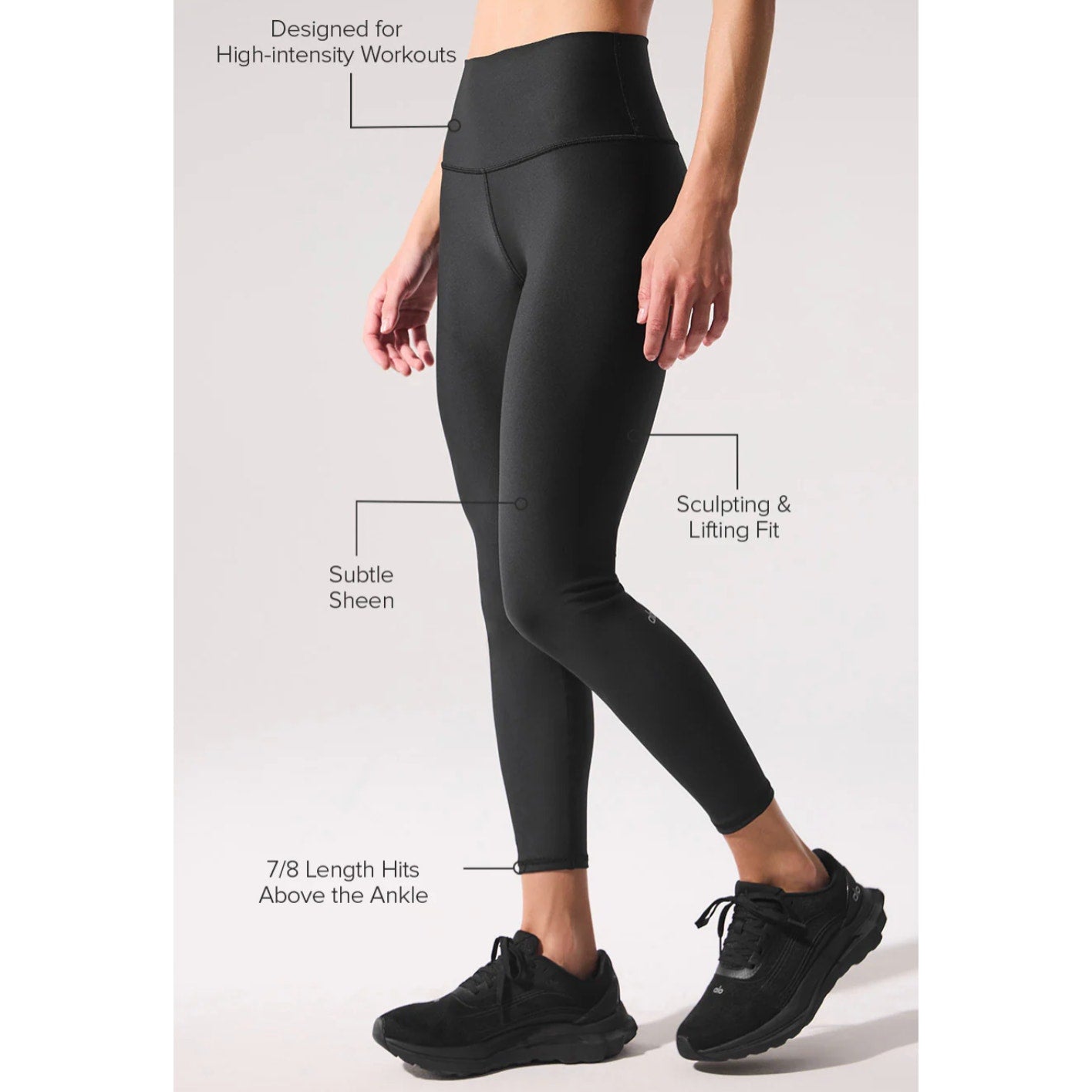 Alo 7/8 High-Waist Airlift Leggings Black Small