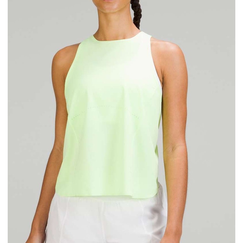 Lululemon Swift Ventilated Racerback Running Tank Top Faded Zap Yellow Small