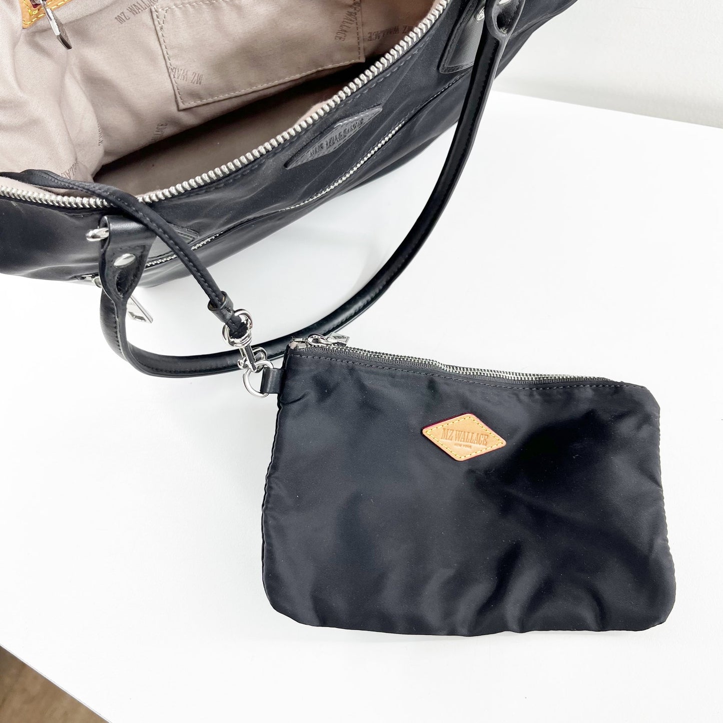 MZ Wallace Chelsea Nylon Tote Bag Black