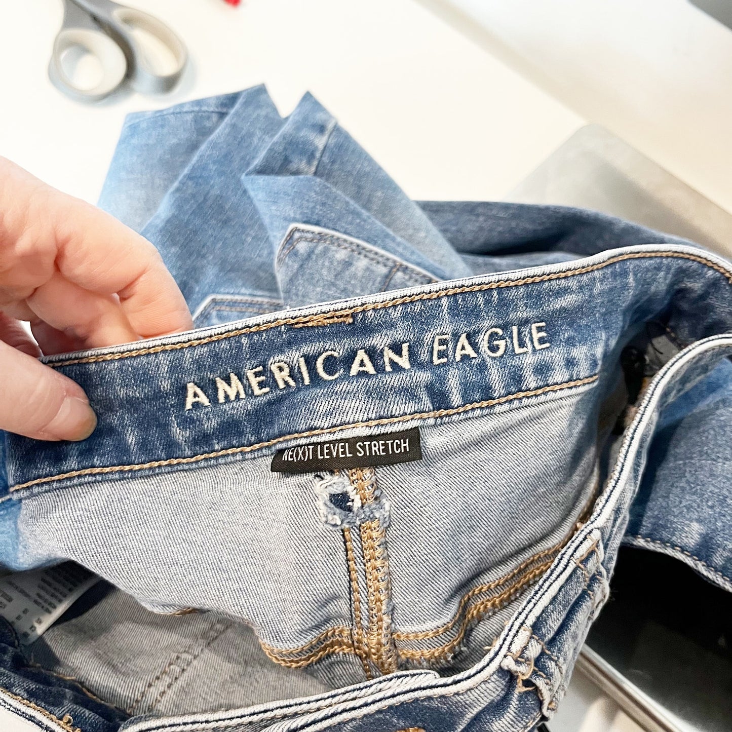 American Eagle Super High Rise Flare Jeans Blue 10