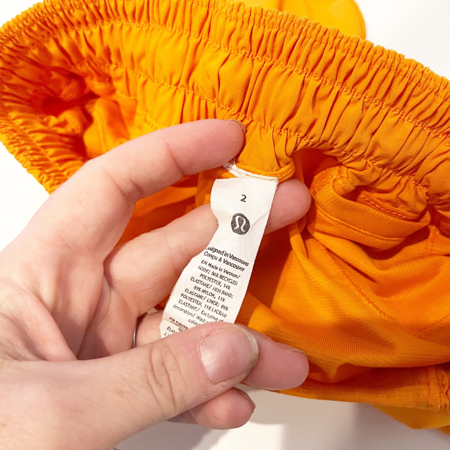 Lululemon Hotty Hot Low-Rise Lined Short 2.5" Lit Orange 2
