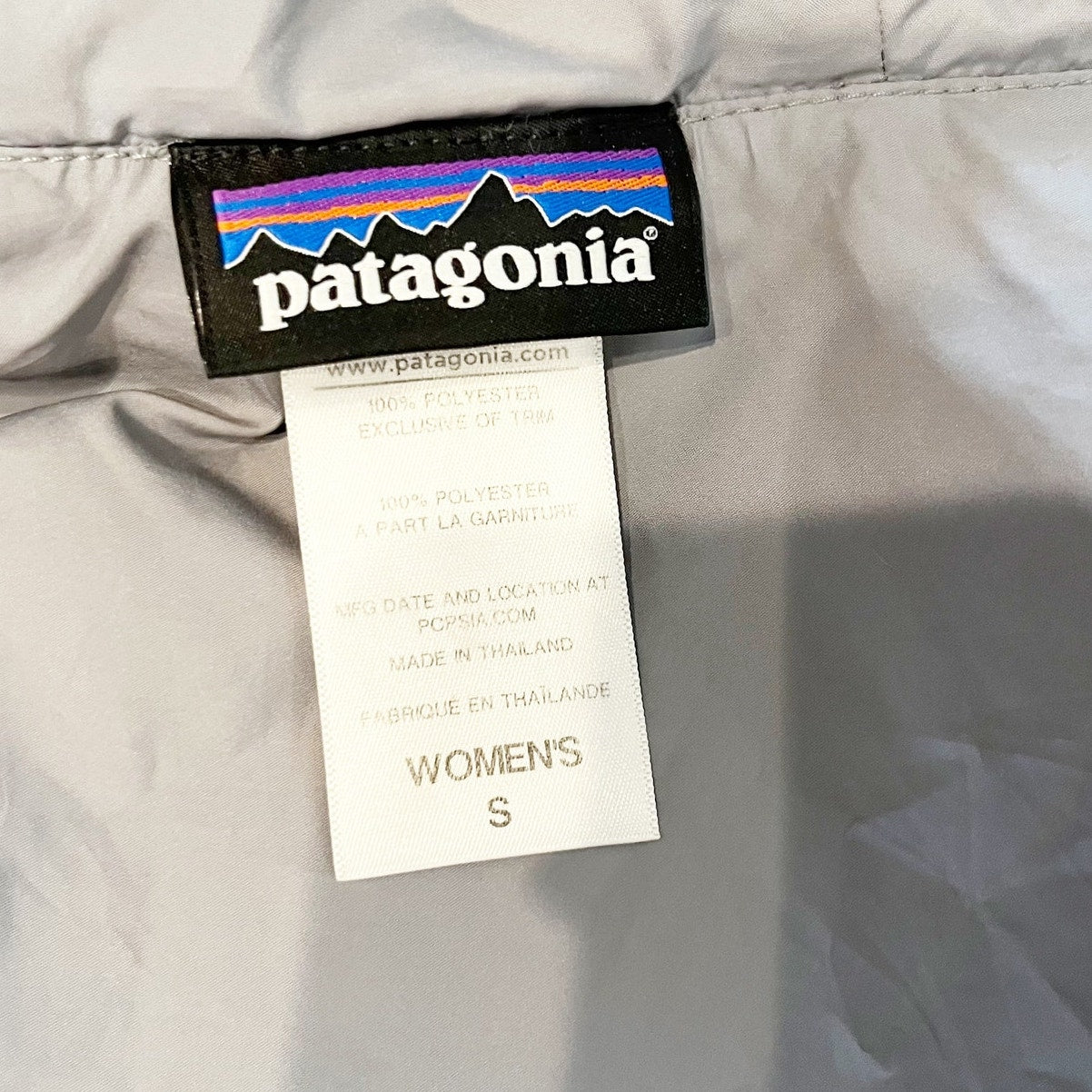 Patagonia Conejo Fuzzy Fleece Faux Fur Hooded Vest Gray Small