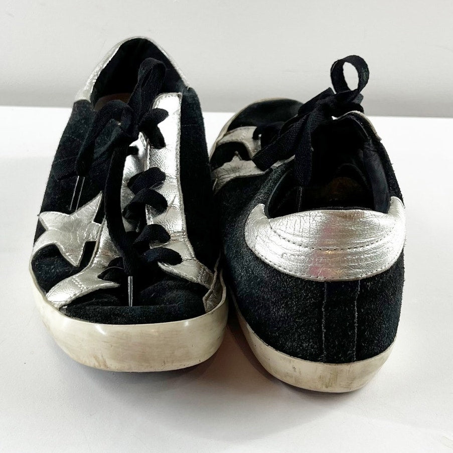 Golden Goose Archive Suede Deluxe Superstar Sneakers Black Silver 8