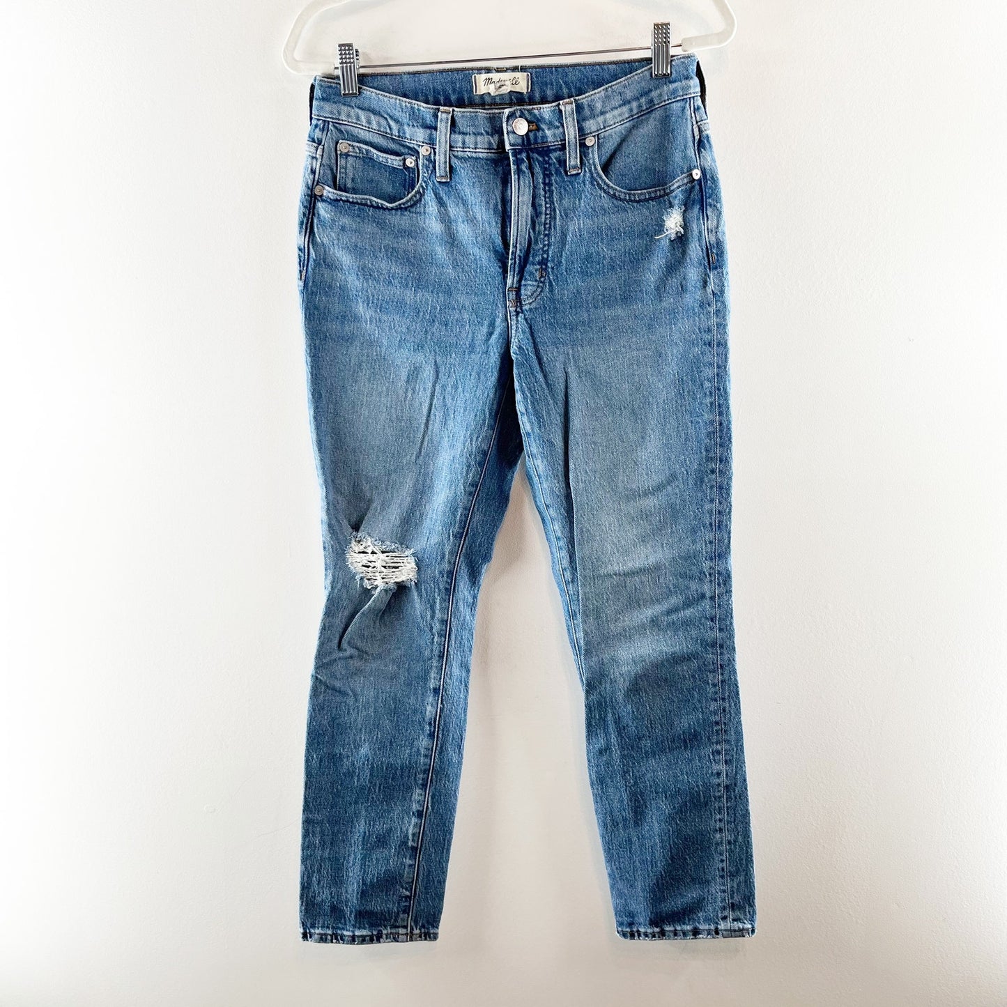 Madewell The Mid Rise Perfect Vintage Mom Ankle Jeans Blue 27