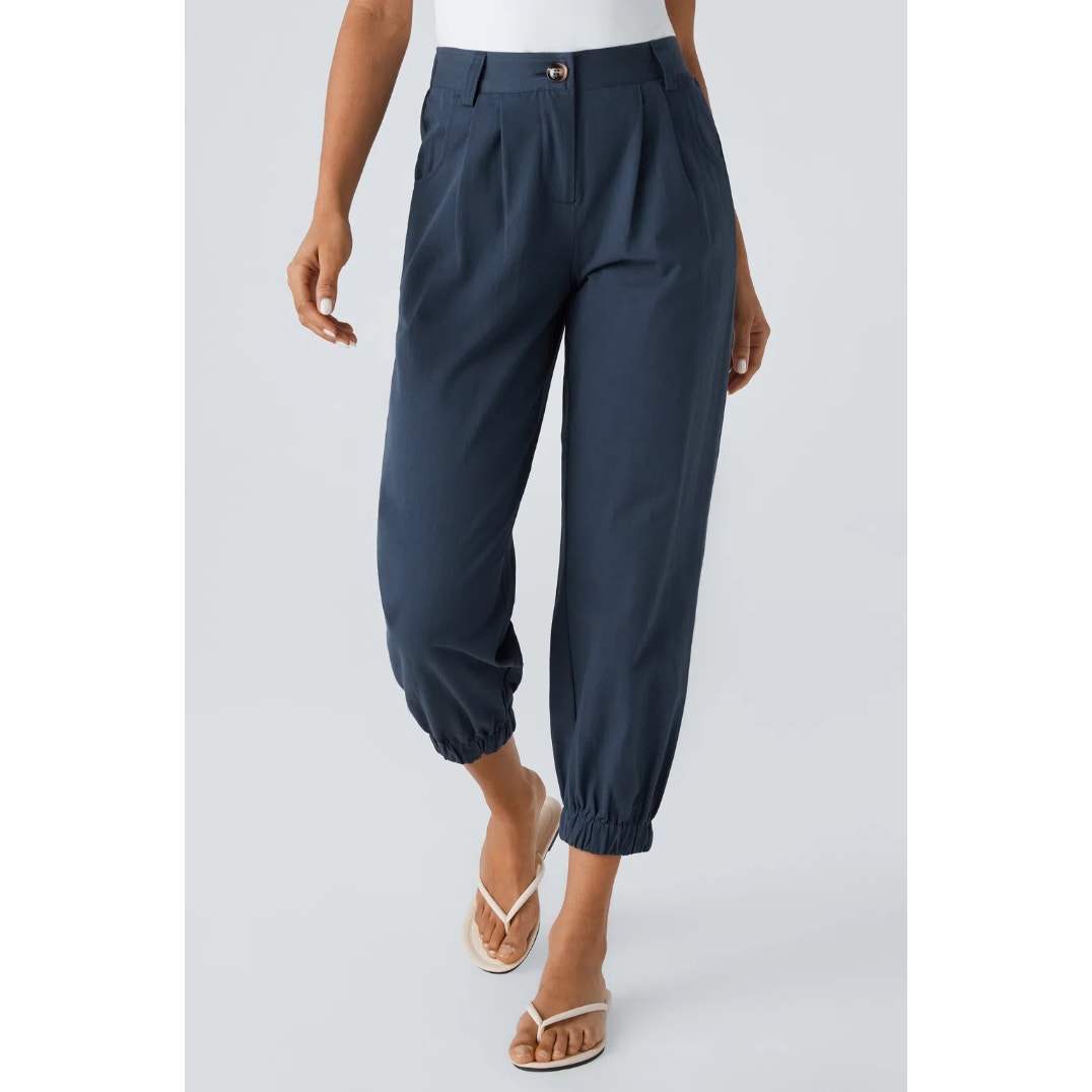 Halara Mid Rise Casual Jogger Pants with Pockets Moonlit Ocean Navy Blue XL Tall
