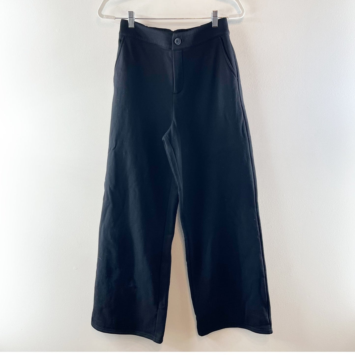 Alo High-Waist Sweatpant Trouser Wide Leg Pants Black Small