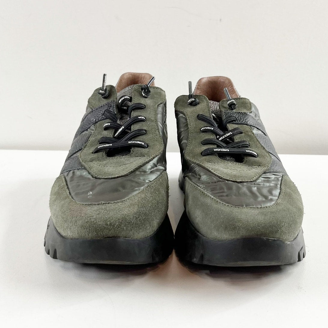 Wonders Oslo Sneakers Khaki Black Lead Combo Green 37