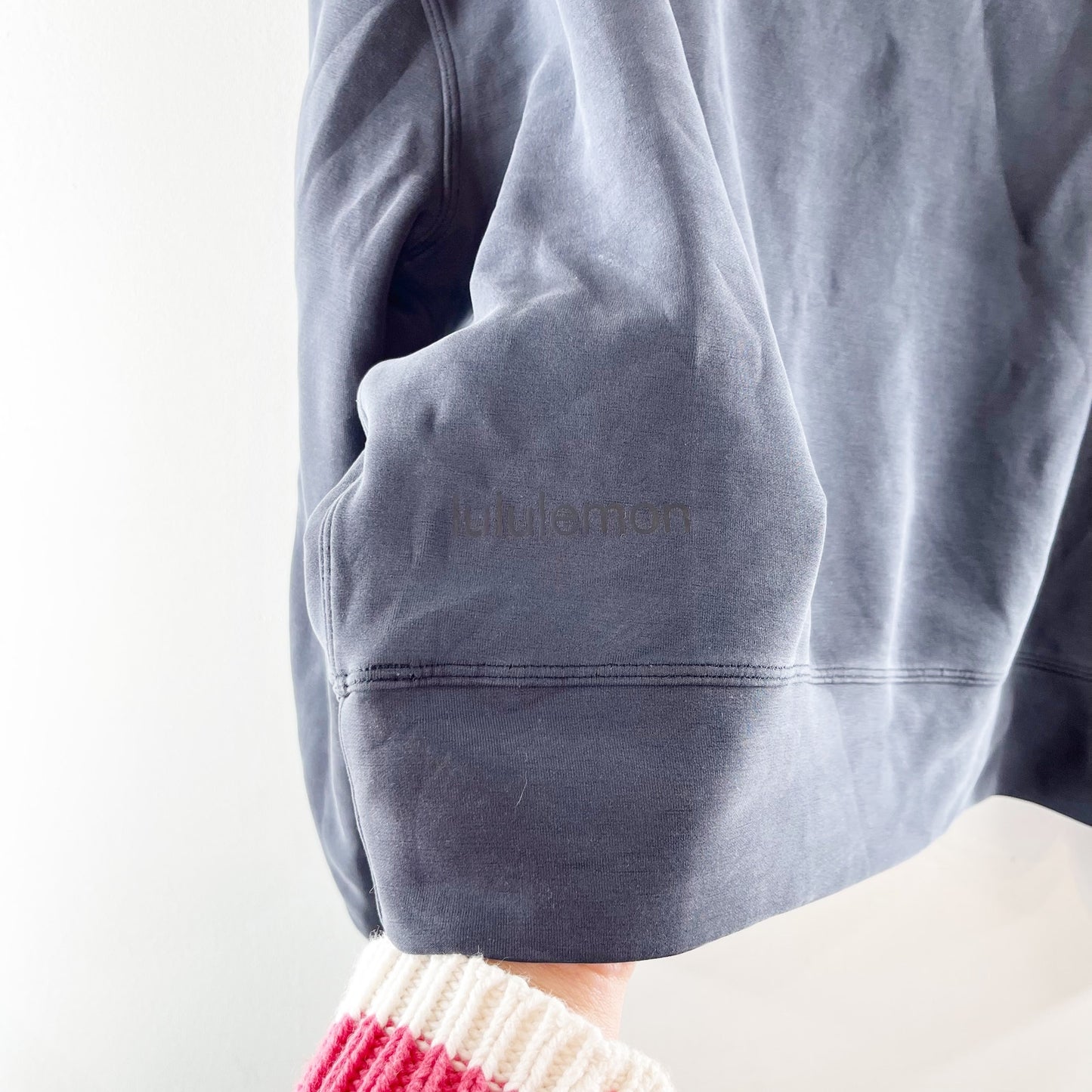 Lululemon Perfectly Oversized Cropped Crew Sweatshirt Softstreme Mineral Blue 12