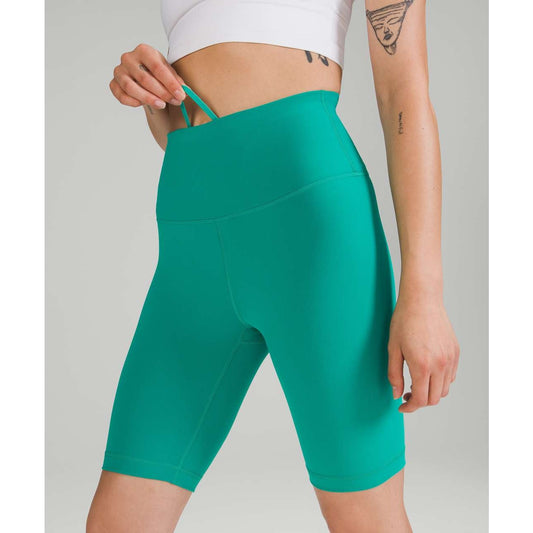 Lululemon Wunder Train Pull On High Rise Running Short 8" Maldives Green 6