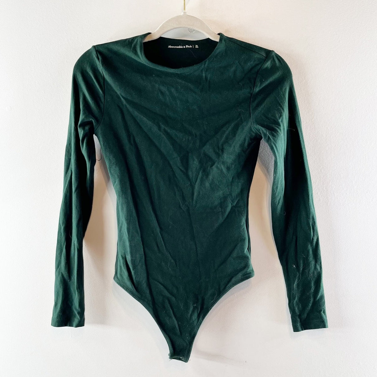 Abercrombie & Fitch Long Sleeve Bodysuit Dark Green XS