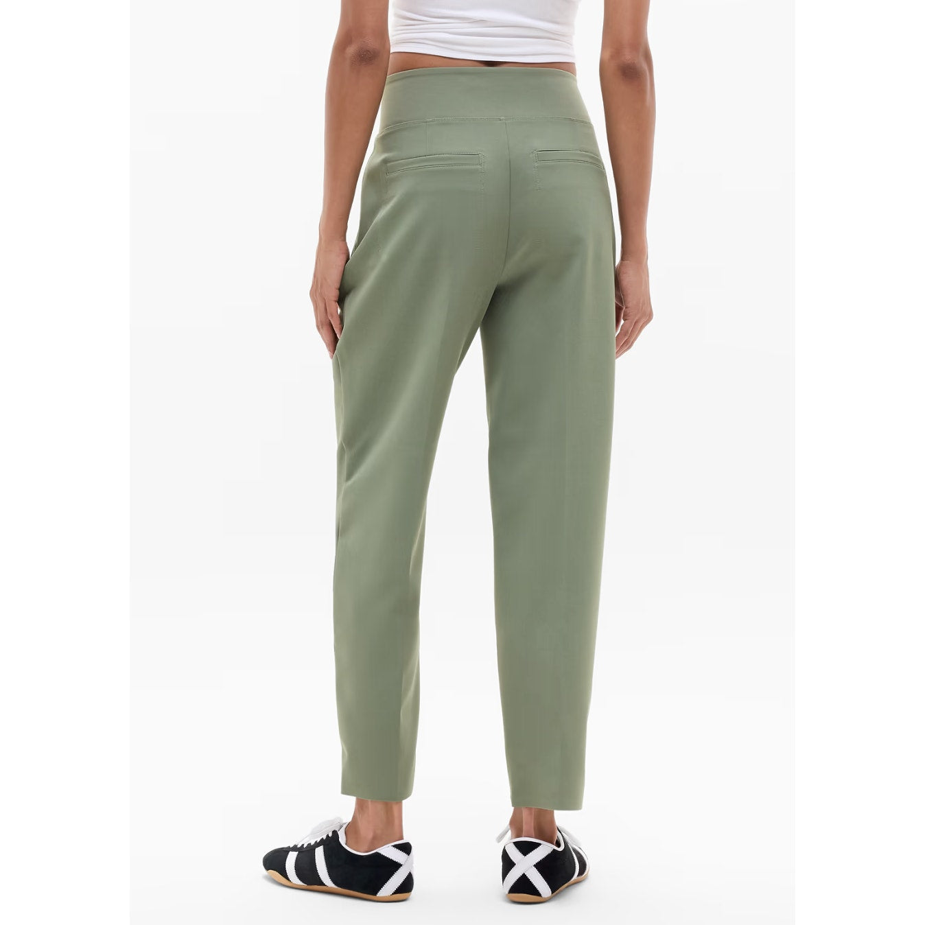 Athleta Endless High Rise Tapered Ankle Pants Cacti Green 10
