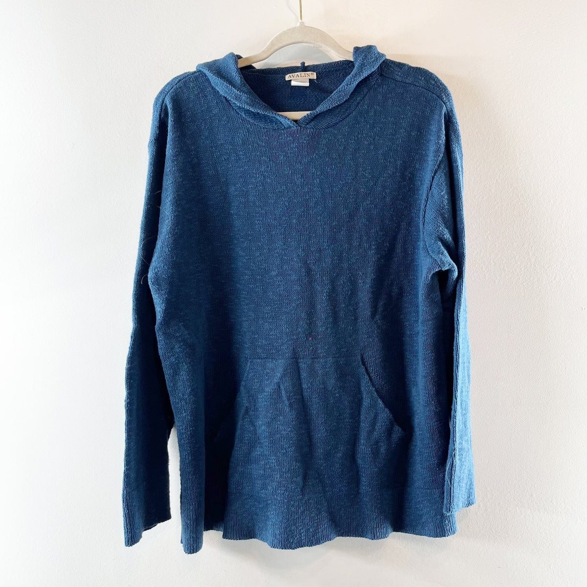 Avalin Long Sleeve Pullover Hoodie Sweater Cotton Navy Blue Large