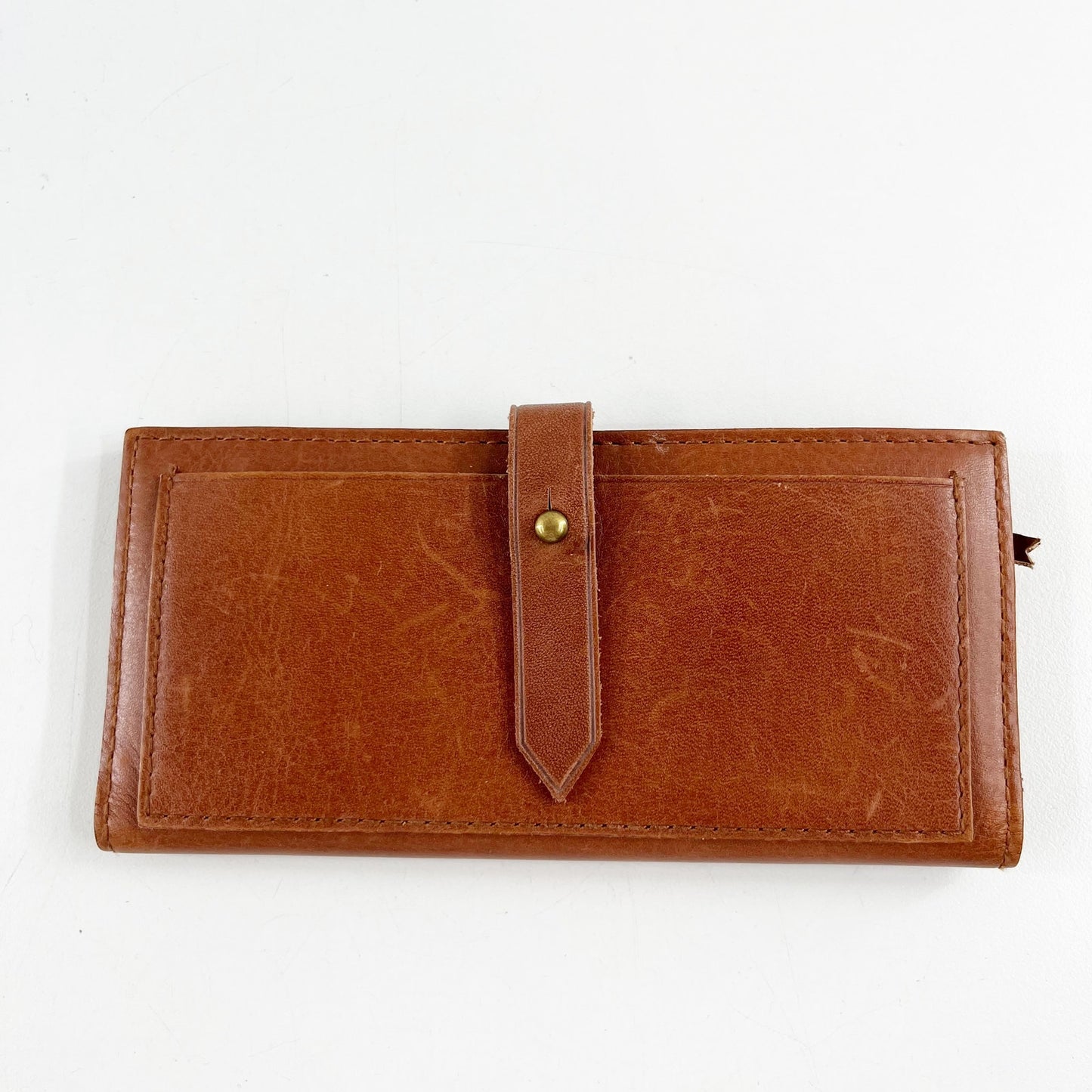 Madewell Leather Bifold Post Wallet English Saddle Brown