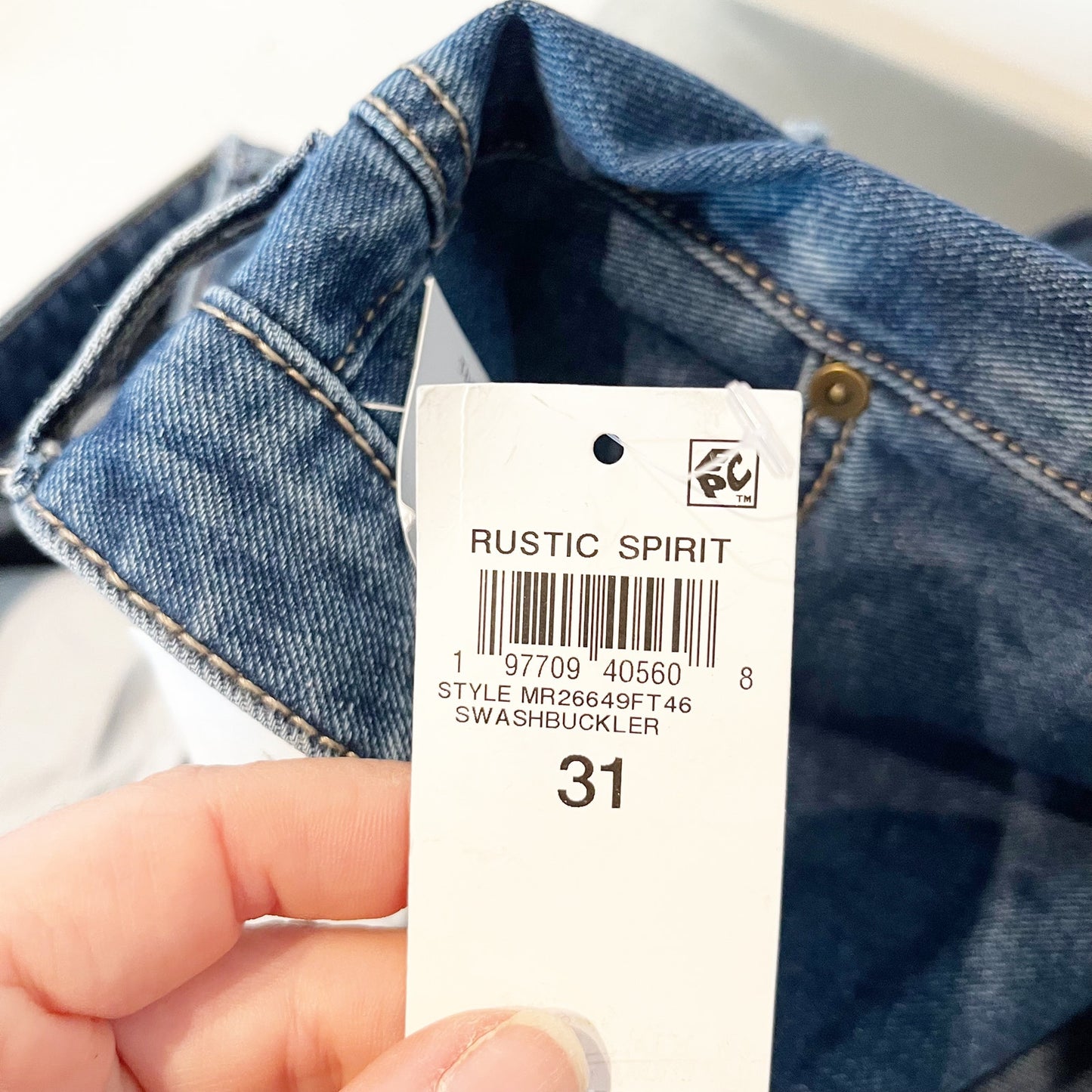 And Now This High Rise Straight Leg Cotton Jeans Blue 31 / 12