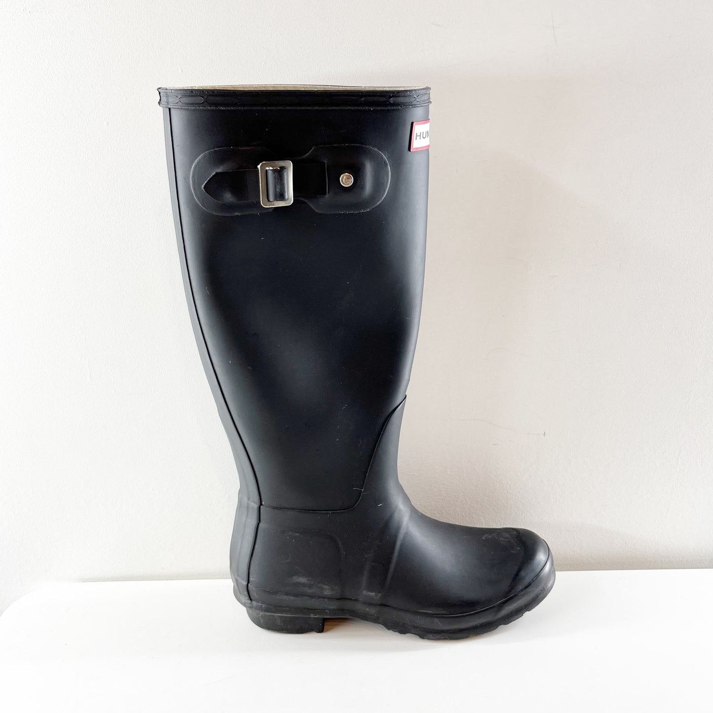 Hunter Tall Rubber Rain Boots Black 7