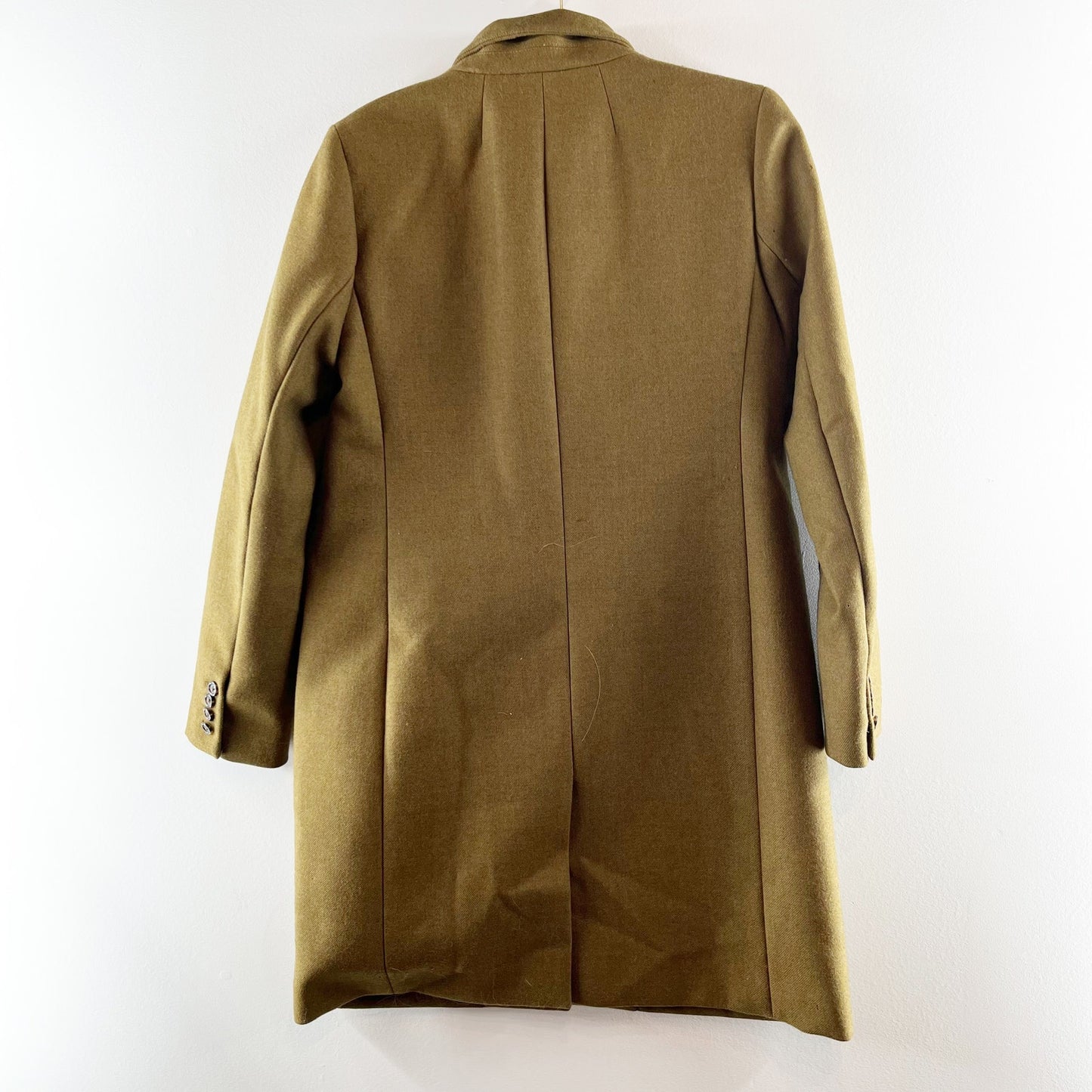 J. Crew Regent Long Sleeve Stand Collar Single Breasted Topcoat Heather Olive 10