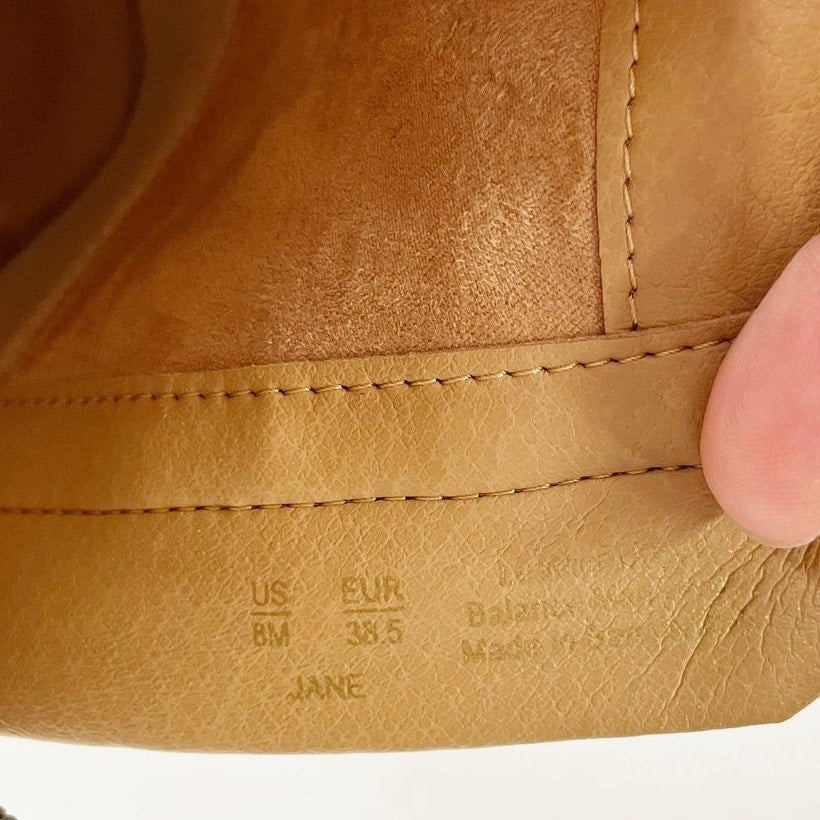 Sam Edelman Jane Pointed Toe Leather Ankle Boots Booties Brown 8