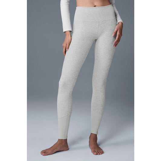 Alo Yoga High-Waisted Alosoft Lounge Leggings Athletic Heather Grey Small