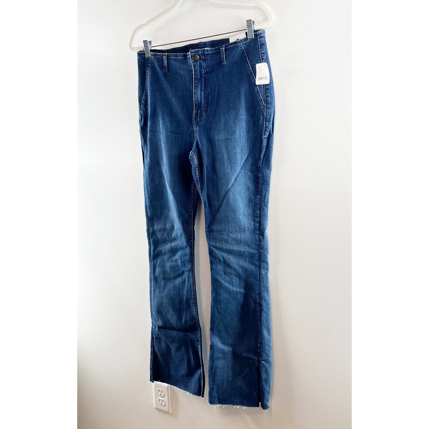 Free People High Rise Level Up Slit Bootcut Jeans Night Sky Blue 31 / 12