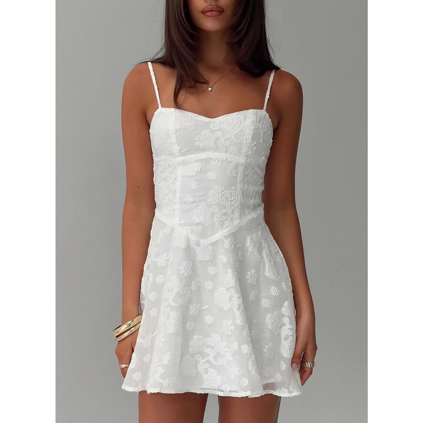 Princess Polly New Chapters Broderie Mini Dress White 0