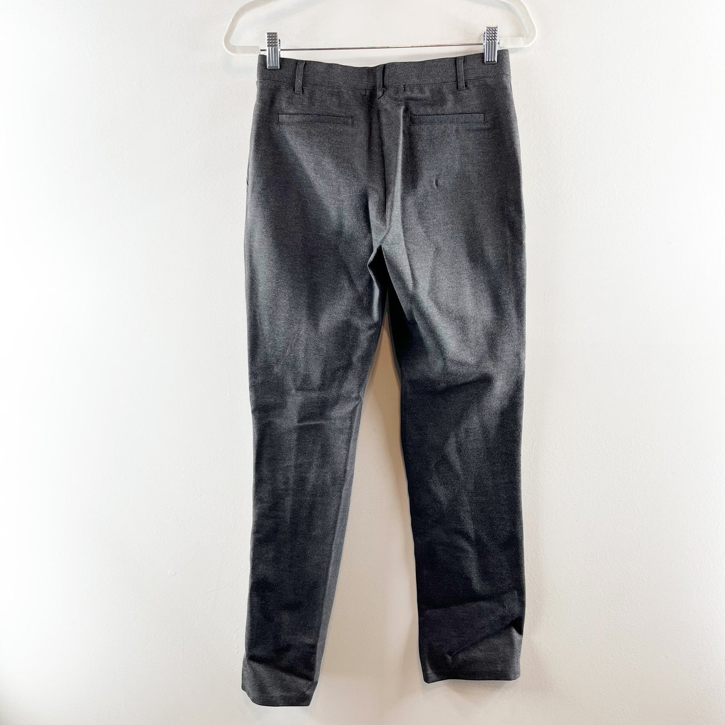 Quince Ultra Stretch Mid Rise Ponte Straight Leg Pants Gray Small