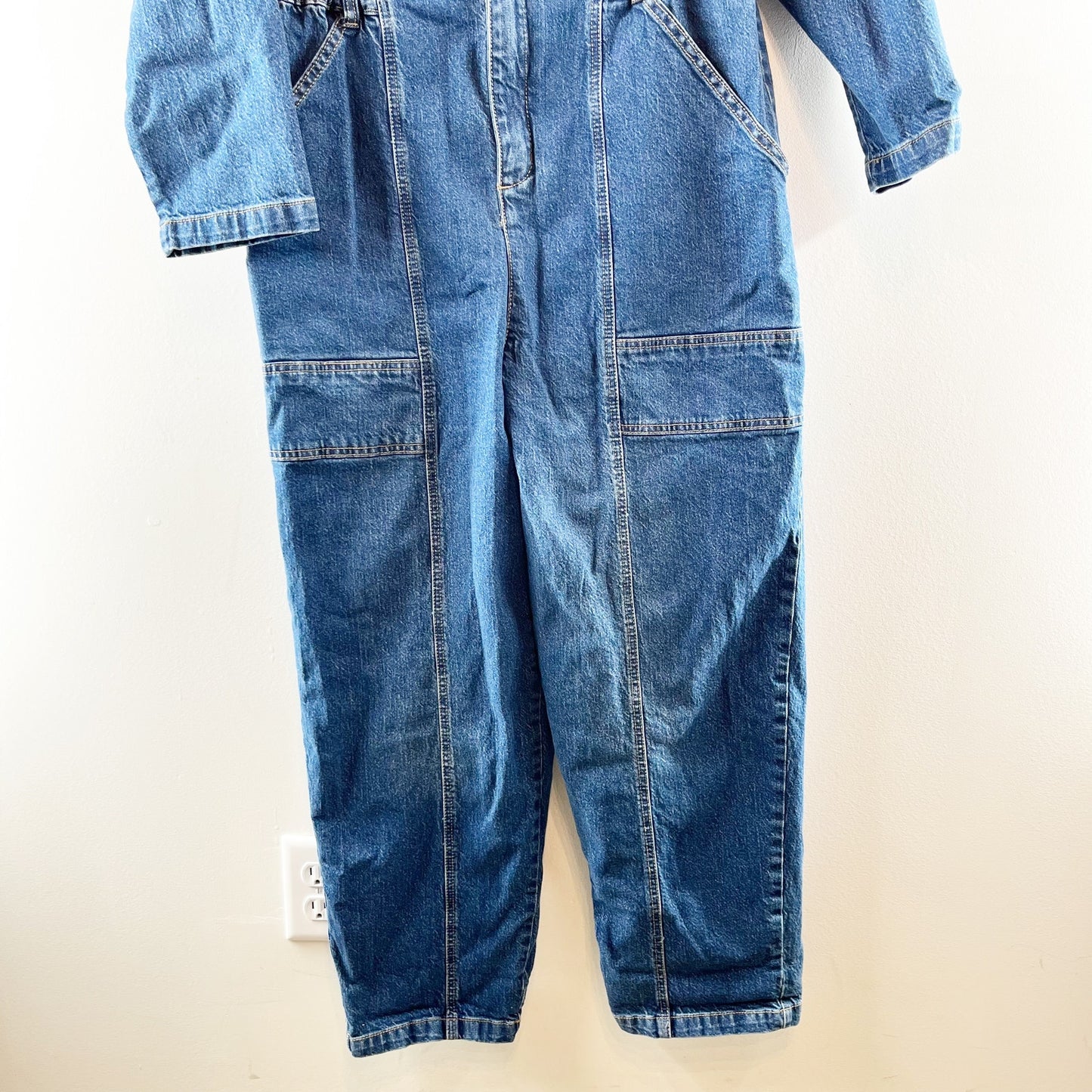 Universal Thread Denim Long Sleeve Coverall Utility Jumpsuit Blue 12