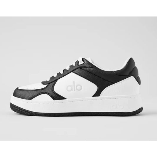 Alo Recovery Mode Casual Cushioned Lace Up Shoes Sneakers Black White 7