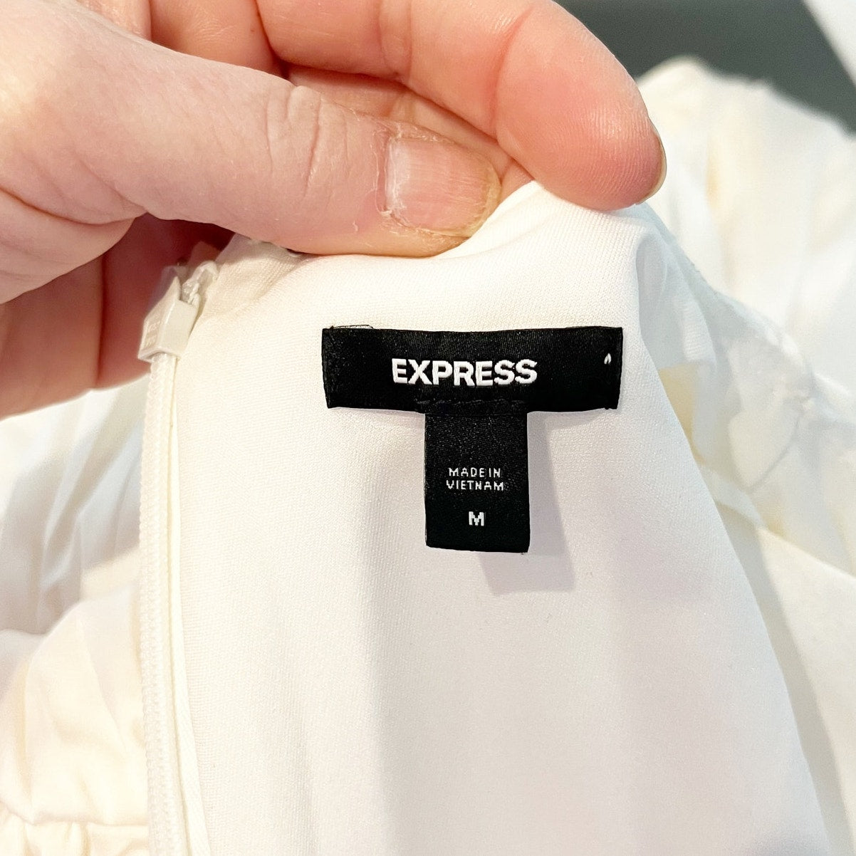 Express Pleated Cutout Sleeveless Maxi Dress Gown Ivory White Medium