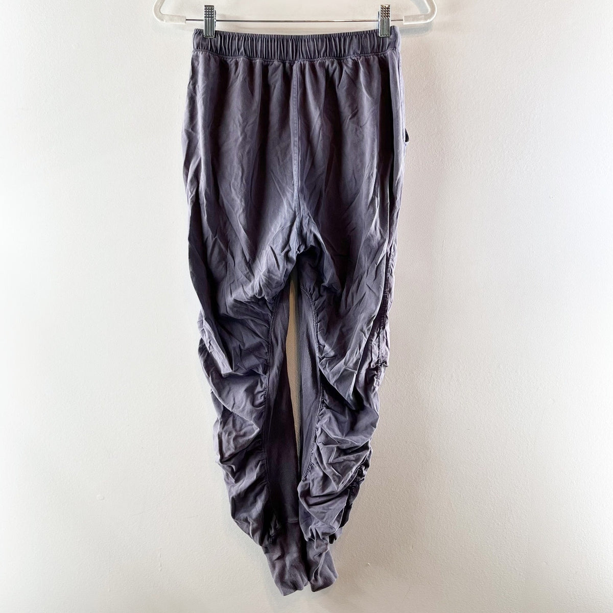 FP Movement Drawstring Waist Pull On Ruched Jogger Pants Purple Blue XS