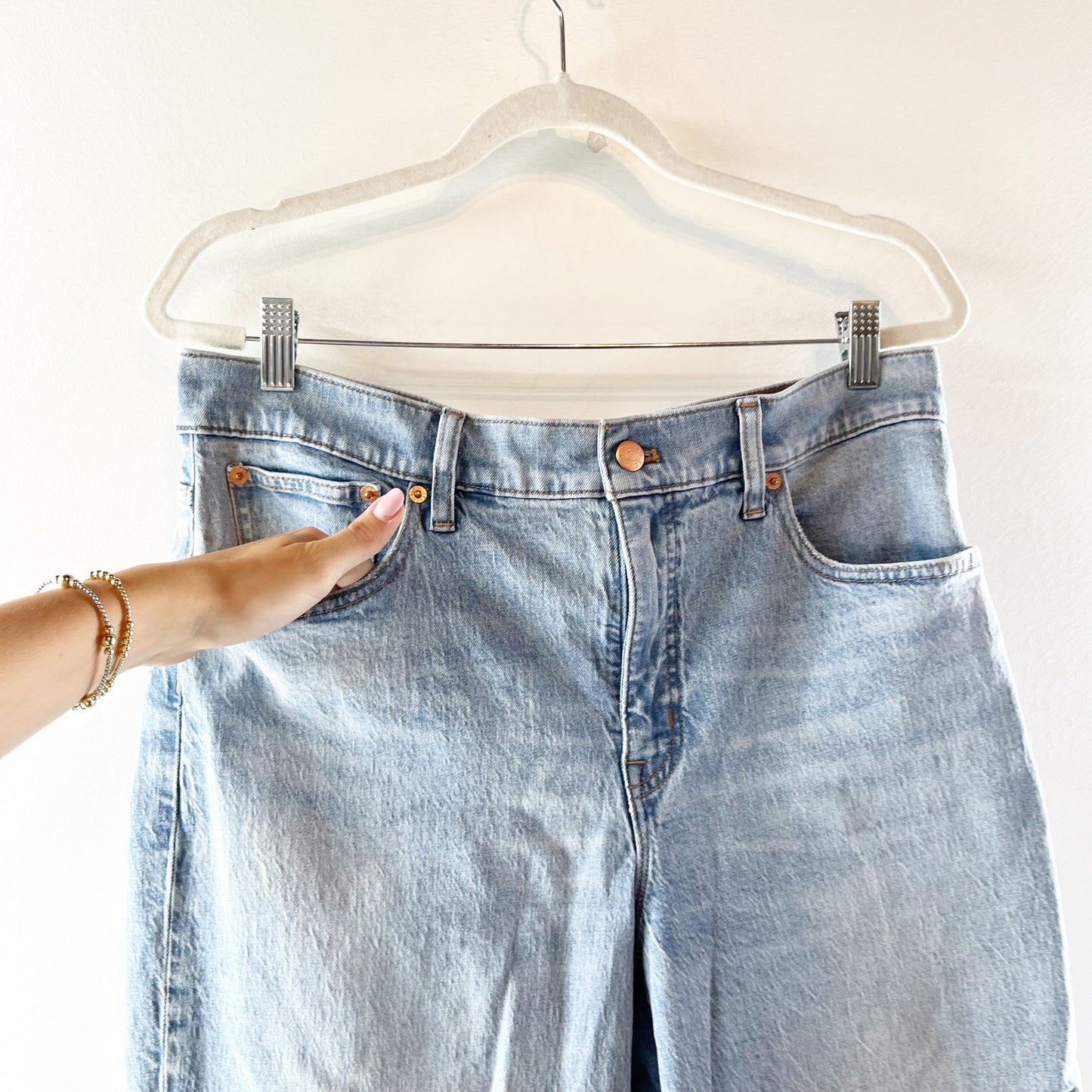 J. Crew Wide-Leg Cropped Jeans in All-Day Stretch Blue 31 / 12