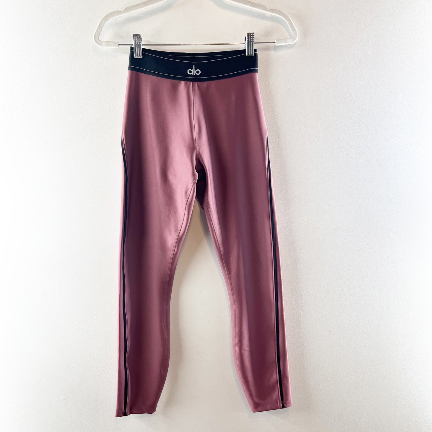 Alo Yoga Airlift High Waisted Suit Up Legging Pants Burgundy Truffle Small