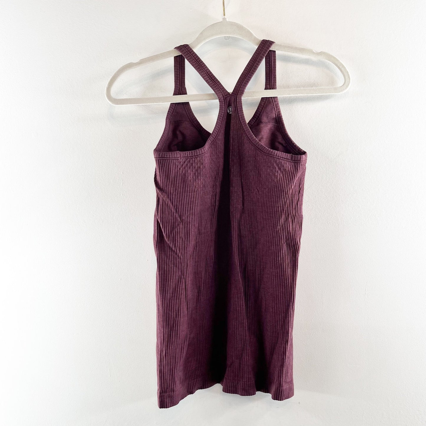 Lululemon Ebb To Street Racerback Ribbed Tank Heathered Bordeaux Drama Maroon 6