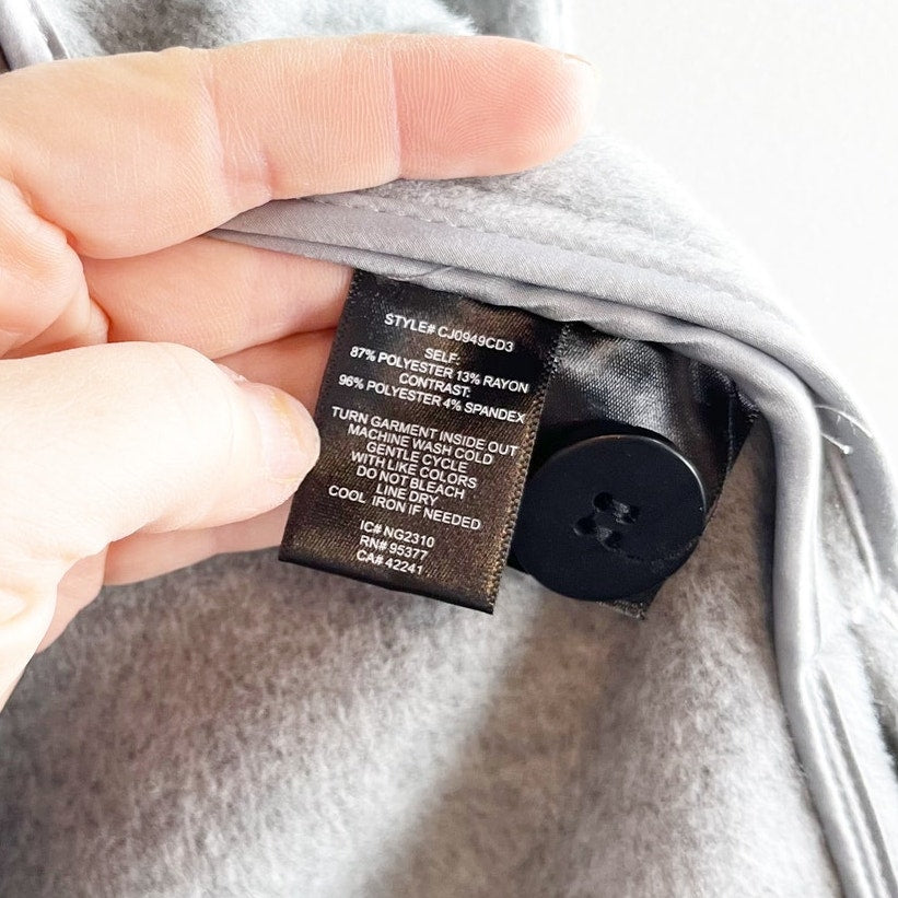 Sanctuary Fisher Long Sleeve Button Up Car Coat Jacket Gray XS