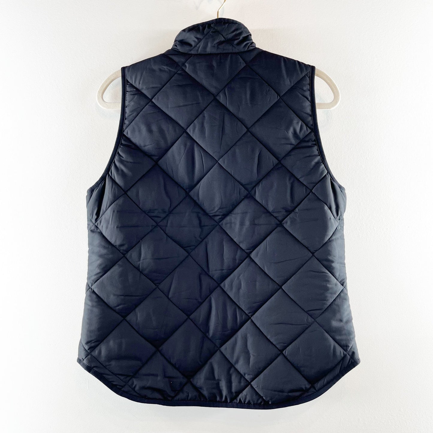 j. Crew Quilted Full Zip Puffer Vest Black Small