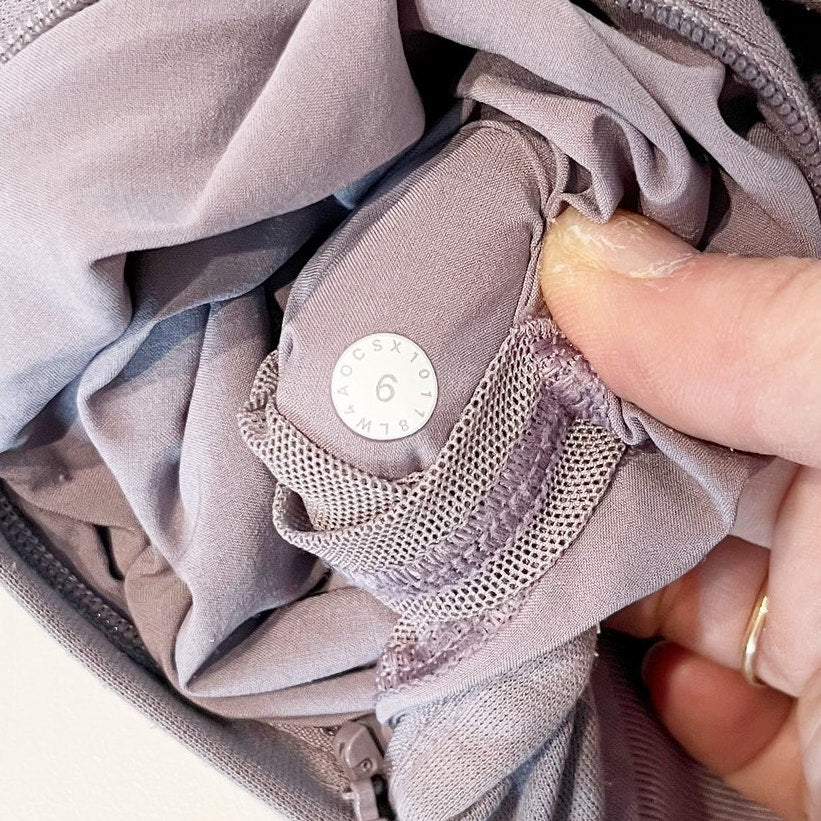 Lululemon Athletica Gather Up Ruched Full Zip Active Jacket Dusty Dawn Purple 6