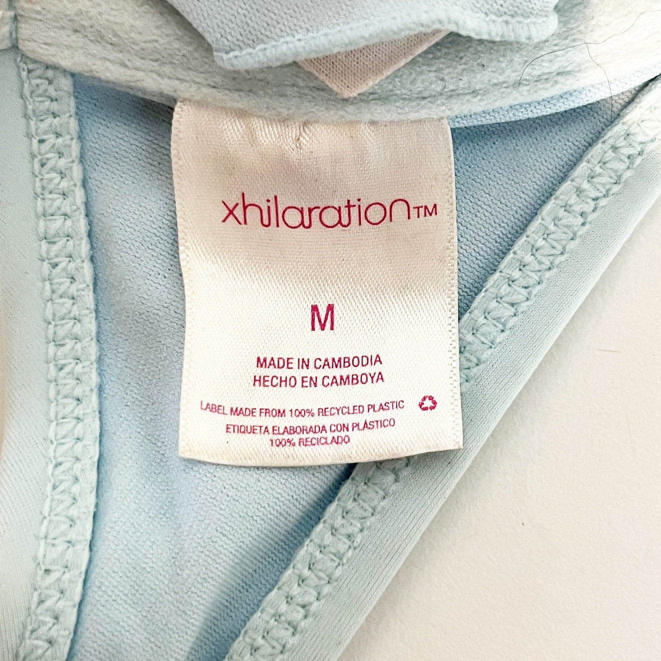 Xhilaration Shirred Underwire Top & Side-Tie Bikini Bottom Set Light Blue Medium