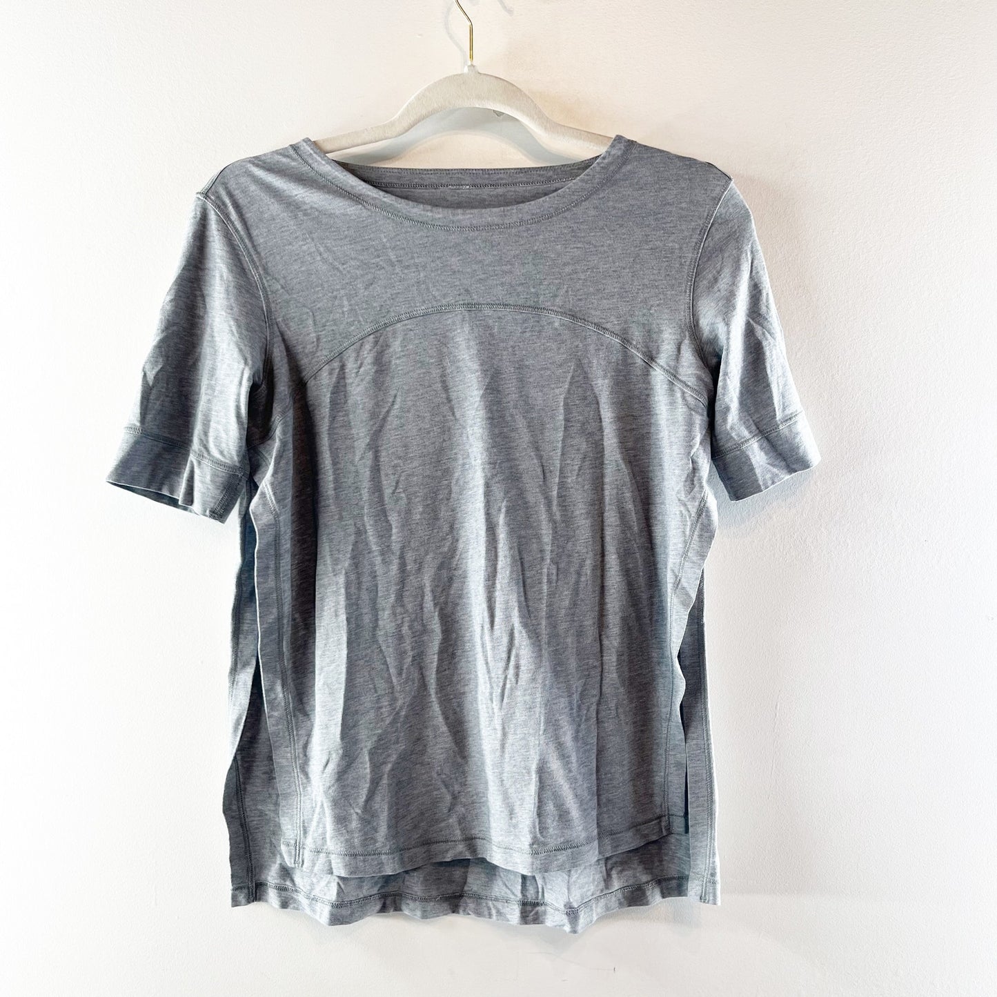 Lululemon Dash To Class Short Sleeve Tee Shirt Heathered Medium Gray Small