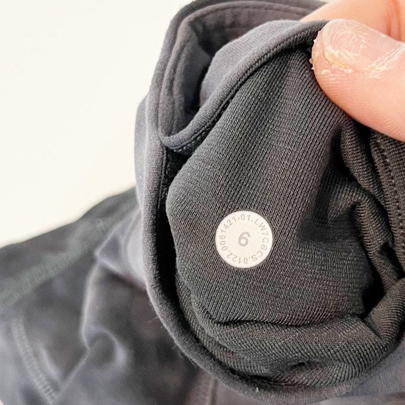 Lululemon Align High Rise Bike Short 8" Diamond Dye Pitch Grey Graphite Gray 6