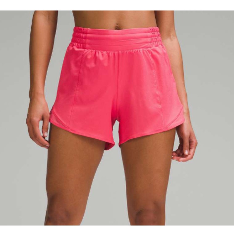 Lululemon Athletica Hotty Hot High-Rise Lined Short 4" Glaze Pink 2