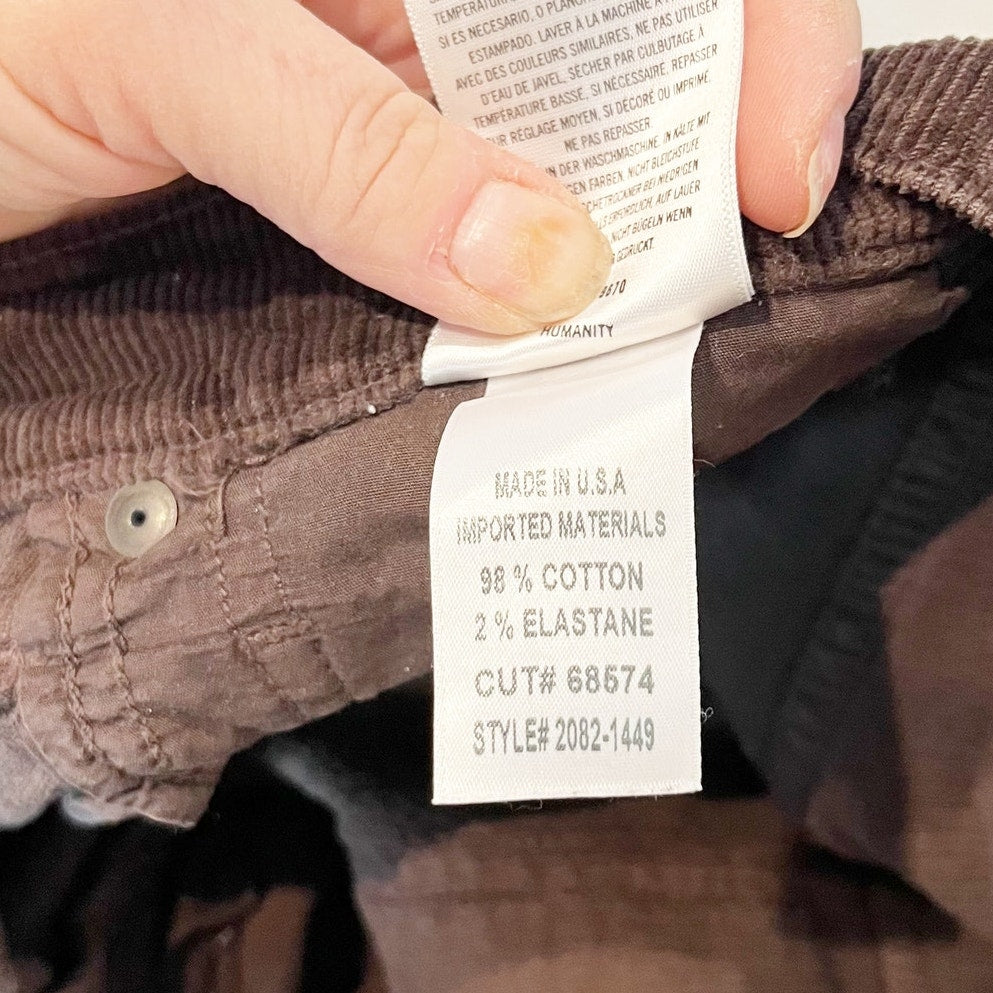 Citizens of Humanity Isola Corduroy Flare Pants Washed Bronze Chocolate Brown 28