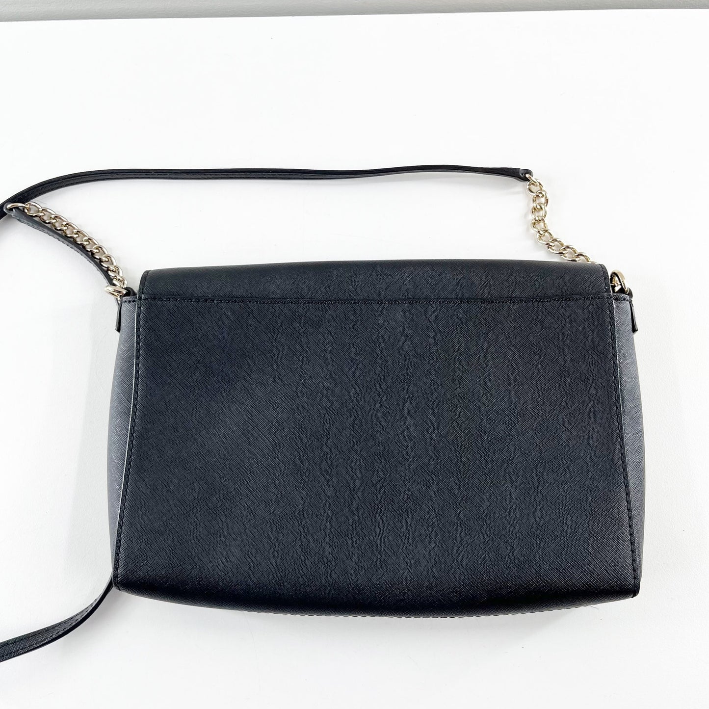 Kate Spade Rectangle Crossbody Purse Bag Leather Black