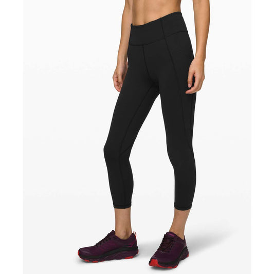 Lululemon Time To Sweat Crop High Rise Leggings Black 4